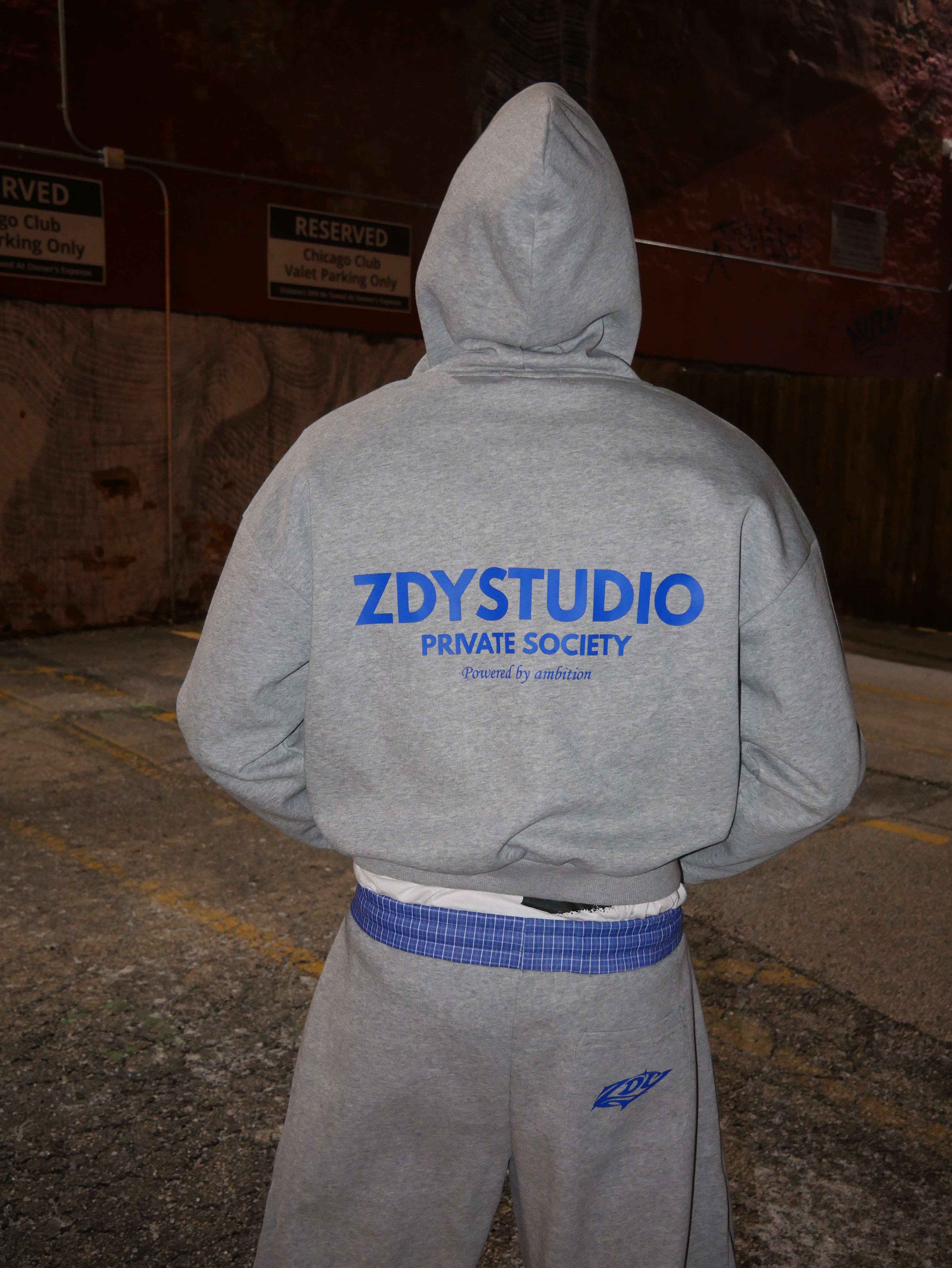 Mare Nostrum Check Zip Hoodie