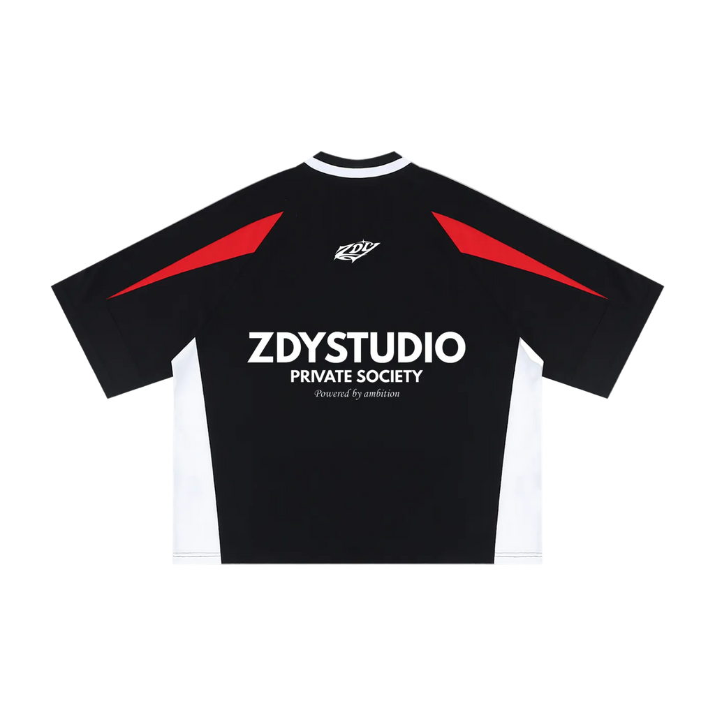 V FORM TEE CRIMSON