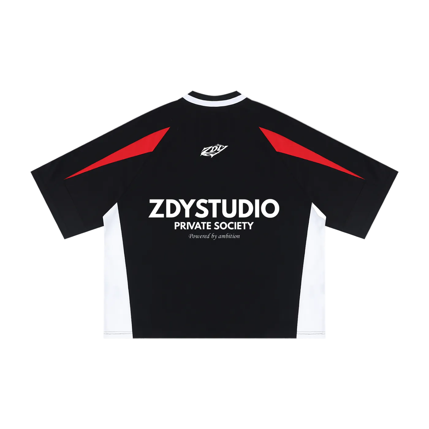 V FORM TEE CRIMSON