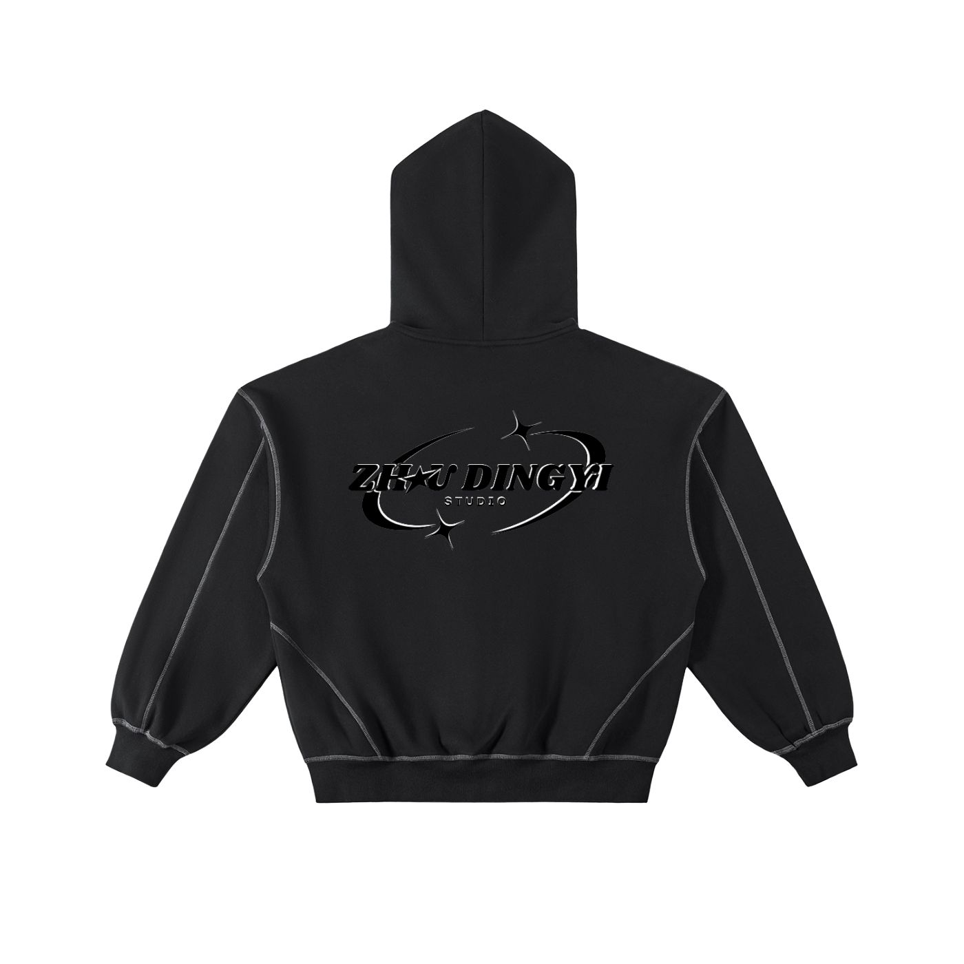 ZDY Contrast Stitch Zip Hoodie (SOLD OUT)
