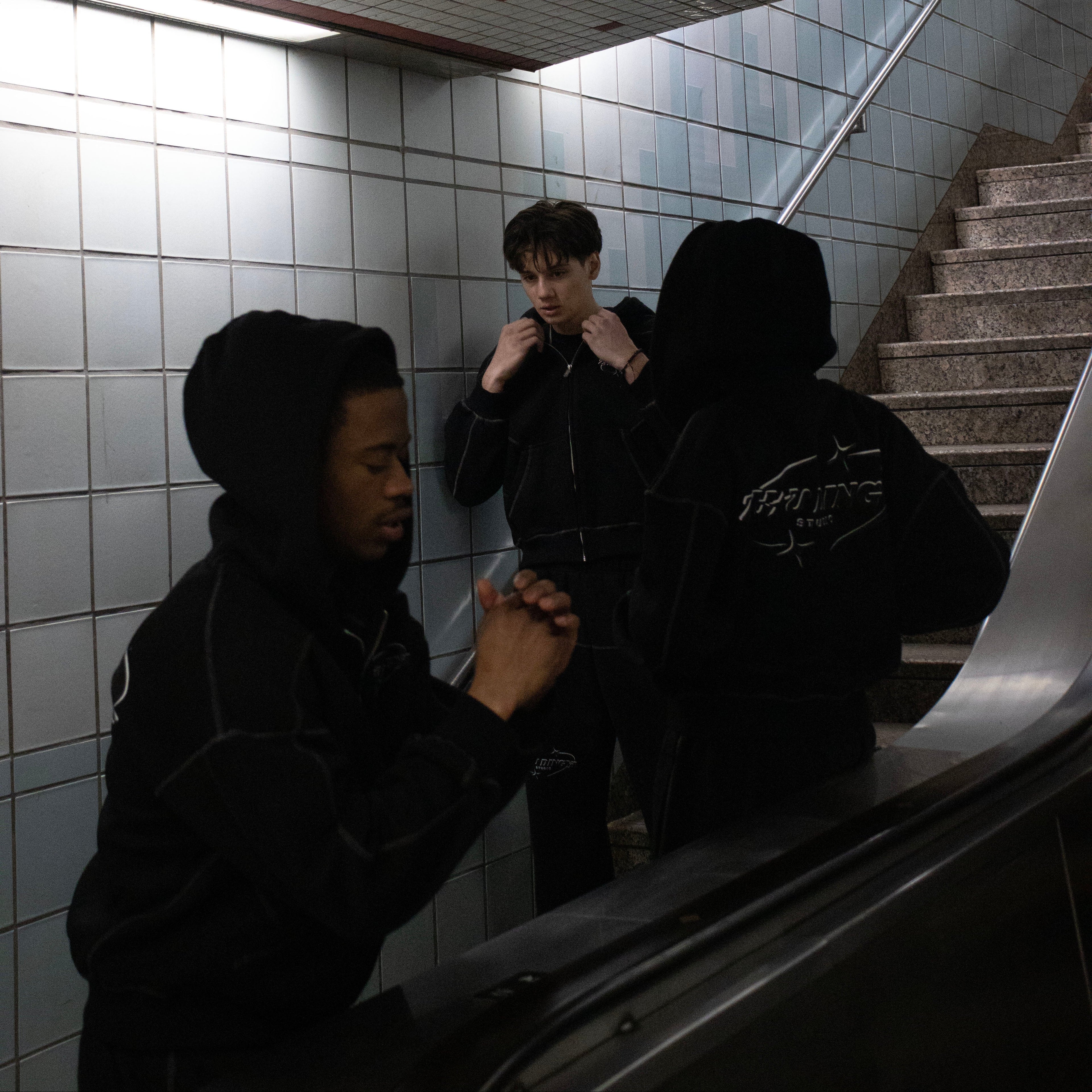 ZDY Contrast Stitch Zip Hoodie (SOLD OUT)