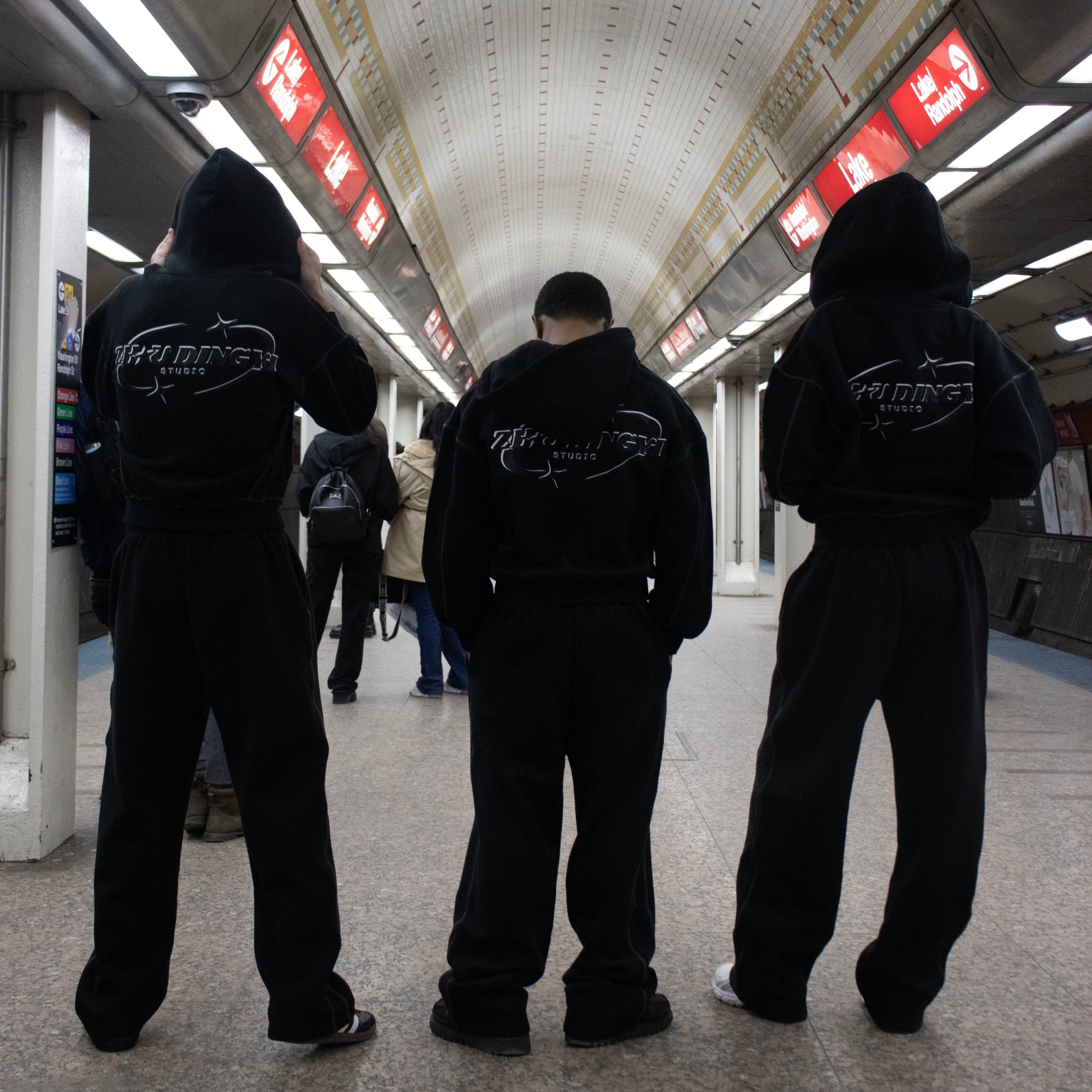 ZDY Contrast Stitch Zip Hoodie (SOLD OUT)