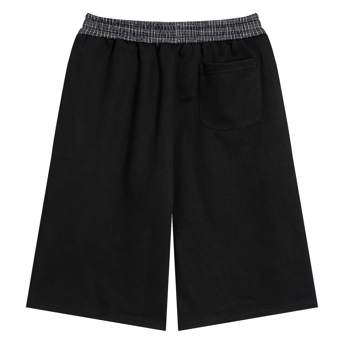 Noir Check Barrel Shorts