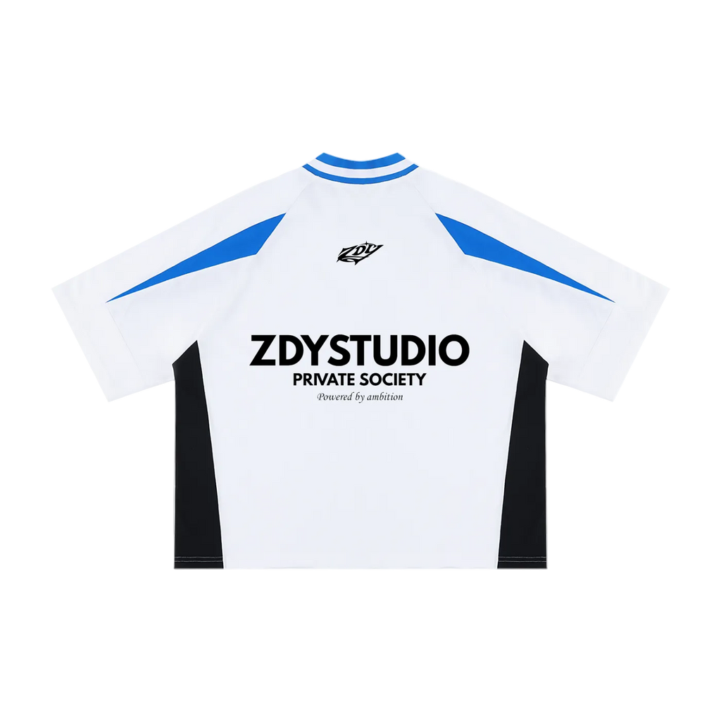 V FORM TEE COBALT
