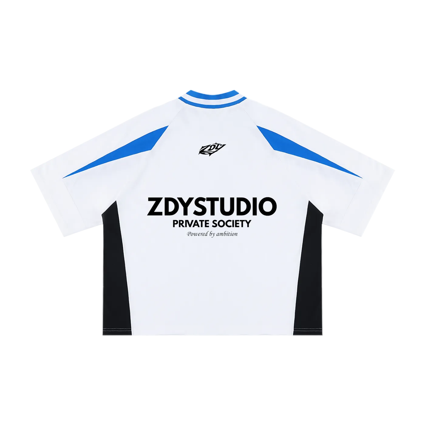 V FORM TEE COBALT