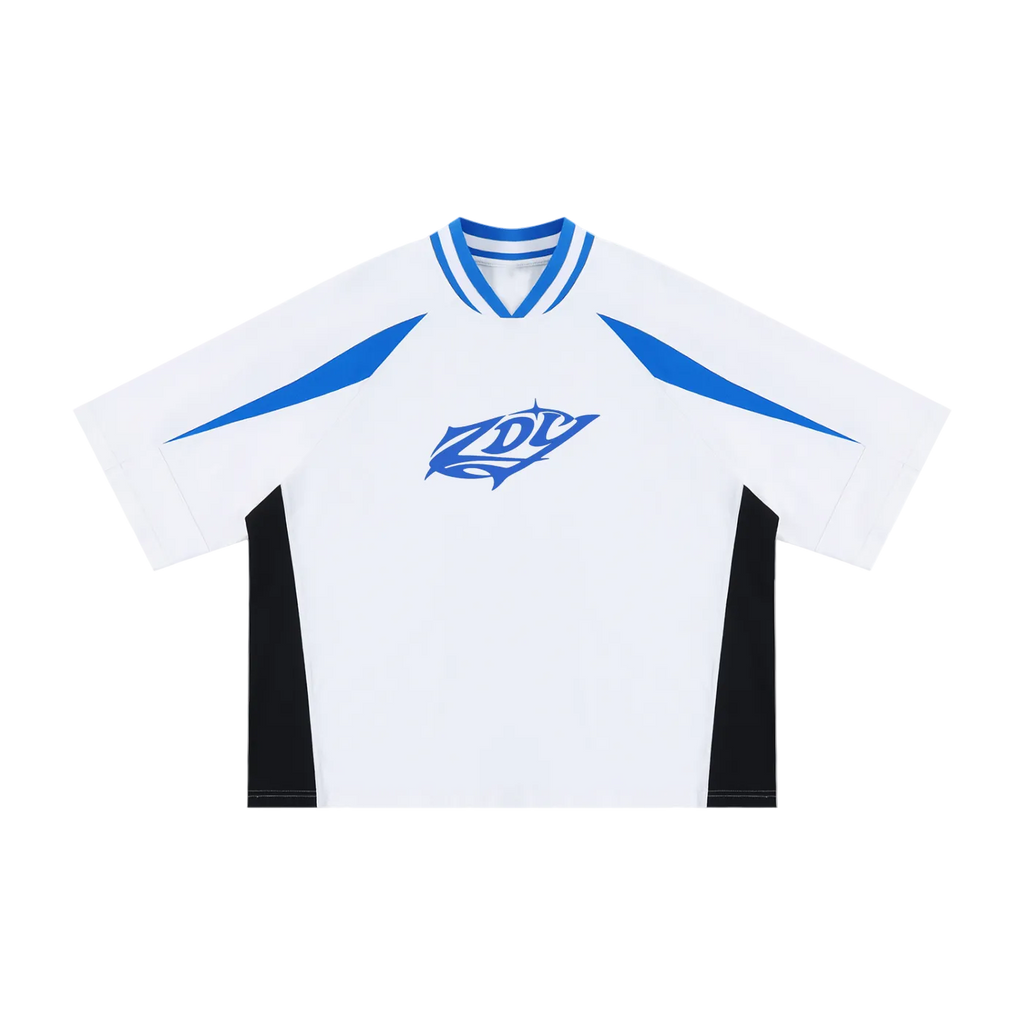 V FORM TEE COBALT