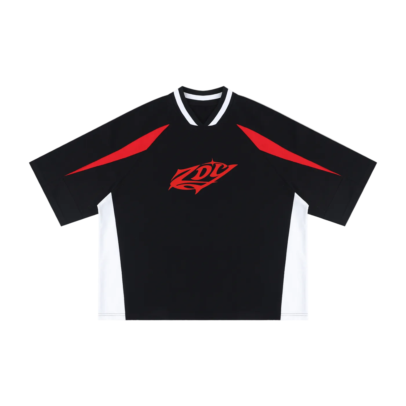 V FORM TEE CRIMSON